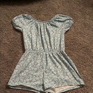 Floral Blue Kids Romper